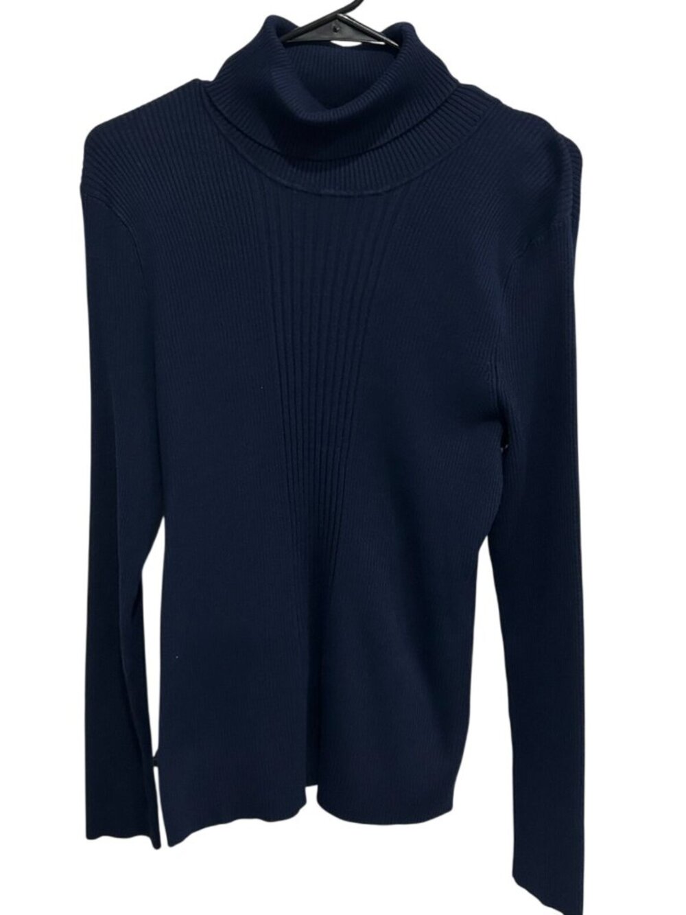 United States Sweaters XL Navy Sea Ribbed Panel Turtleneck Top Cozycore NWT